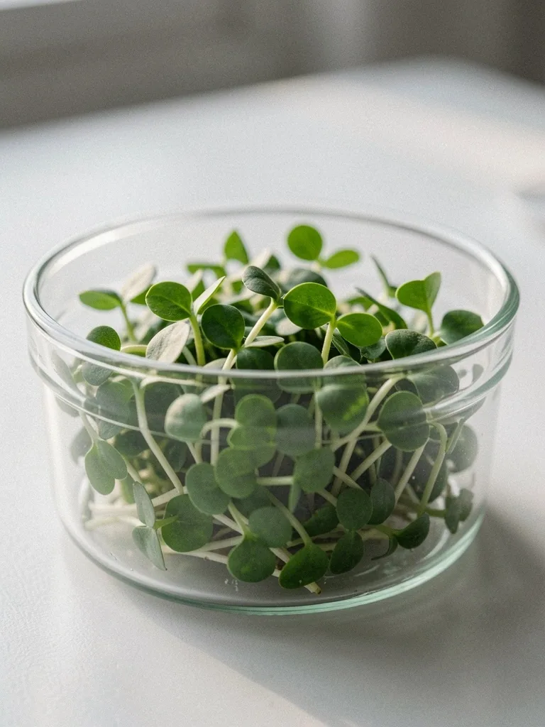 Microvegetales en cristalería
